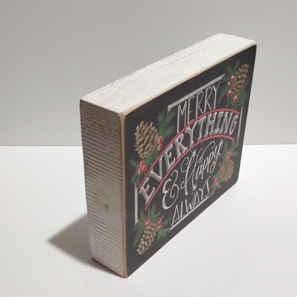 112960.jpg Merry Everything & Happy Always Chalk Art Style Sign